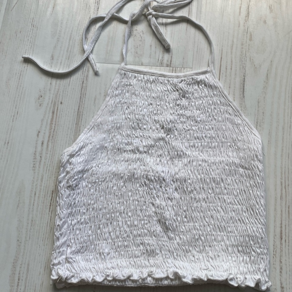 Ivy and Main white halter top. Size S